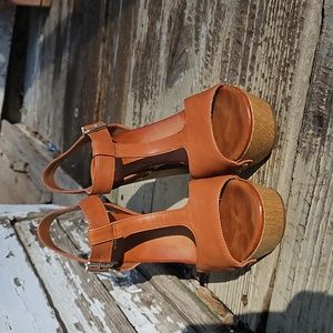 Gianni Bini T-strap Heels Blush Nude